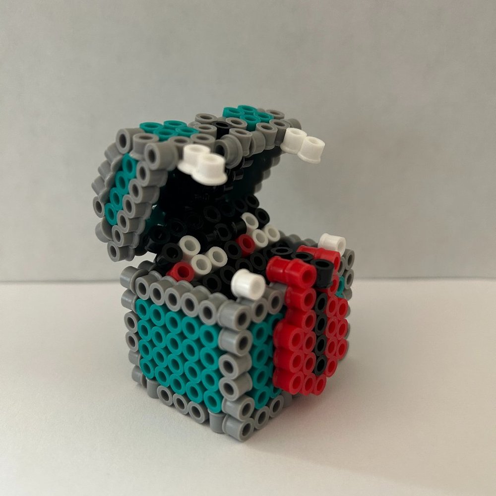 3D Perler Bead Figurine of a Mimic (D&D)